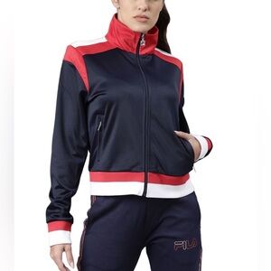 Fila Navy and Red Zip-Up Jacket
